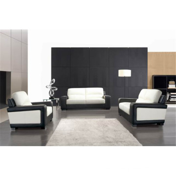 Sofá de couro misto de 2 cores para sala de estar